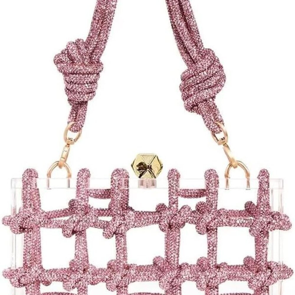 Clear Acrylic Bag Rhinestone Acrylic Clutch Crystal Evening Purses for Women Gli